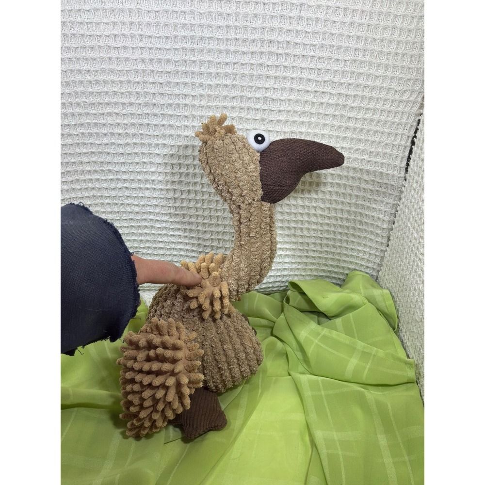 Quirky Bird Dog Unbranded Plush Squeaker Toy Medium‎ Brown Tan Ostrich Emu
